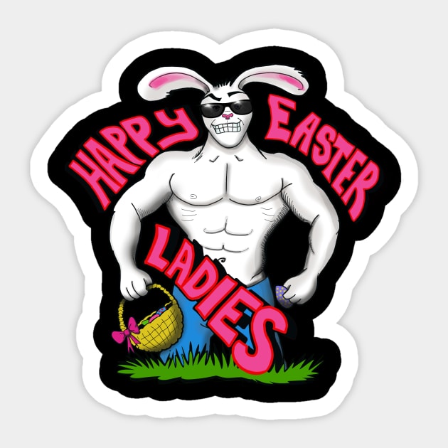 happy Easter Ladies Sticker by wolfmanjaq